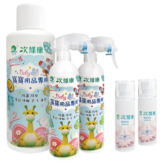 次綠康 寶寶用品專用清潔消毒液套裝，水漾乾洗手，有效除菌, 1.82L, 1組