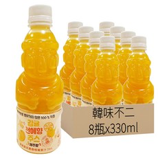 韓味不二 濟州島天惠香柑橘果汁, 330ml, 8瓶