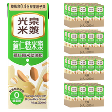 光泉 薏仁糙米漿 整顆焙烤花生研磨 含0.4份堅果種子 助於消化, 200ml, 96入