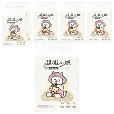 超凝小姐 米粒型益生菌除臭豆腐砂 珍珠奶茶香 2.7kg 呵護貓咪肉球 有效除臭, 珍珠奶茶, 6包