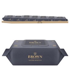 BROWN 壓紋嬰兒濕紙巾 敏感肌適用, 70張, 10包