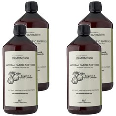 Read The Label by Vanilla Blanc 頂級天然衣物柔軟精 柑橘薰衣草 英國製, 4瓶, 1L