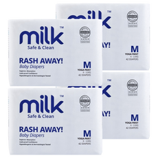 MILK TM 鎖水芯牛奶尿布 褲型 6~11kg, 168片, M