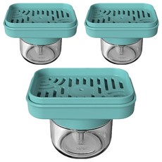 Reddot 紅點生活 升級款好清洗按壓式皂液盒 13.3 x 9.3 x 10cm, 3個, 潮水綠