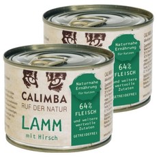 CALIMBA 全齡貓 無榖主食罐, 羊肉 + 鹿肉 + 蘋果, 200g, 2罐
