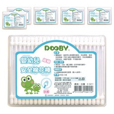 DOOBY 大眼蛙 嬰幼兒細軸安全棉花棒, 88支, 6盒