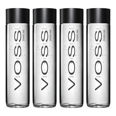 VOSS 芙絲 挪威氣泡礦泉水, 香檳級綿密氣泡 玻璃瓶裝 800ml, 375ml, 4瓶
