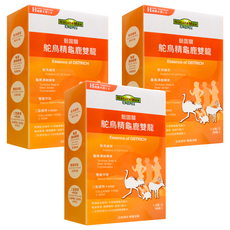 NatureMax 家倍健 鴕鳥精龜鹿雙龍膠囊 高活性鴕鳥精萃 龜鹿濃縮精華 二型膠原蛋白+MSM, 30顆, 3盒