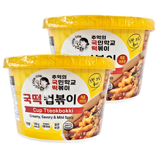 COOK-TOK 辣炒年糕 甜辣奶油白醬風味 杯裝, 140g, 2個