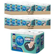 得意 金得意系列 巧撕廚房紙巾 Set 6捲, 強韌度提升33% 濕擦不易破, 10倍吸水量 20倍吸油力, 16袋