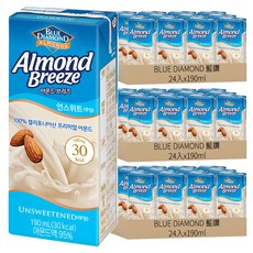 BLUE DIAMOND 藍鑽 Almond Breeze 無糖杏仁飲 190ml, 72入