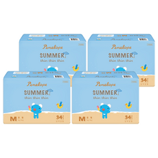 Penelope 夏季超薄黏貼型尿布 5~9kg, M, 136片