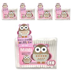 MiMi 咪咪純棉螺旋棉棒 200支 (台灣製、純棉、螺旋紋、清潔), 5盒
