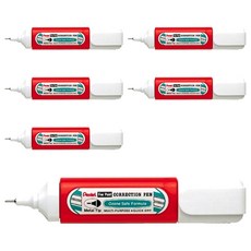 Pentel 飛龍文具 極細修正液 ZLC31 紅瓶, 6個, 12ml
