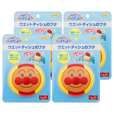 Lec.Be ANPANMAN 麵包超人 大臉造型濕紙巾盒蓋, ANPANMAN 麵包超人 紅色, 4個