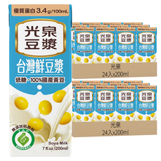 光泉 鮮豆漿 保久乳, 200ml, 48入