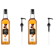 1883 MAISON ROUTIN 烤榛果果露糖 syrup 附壓頭 法國阿爾卑斯地區水源, 1L, 2瓶