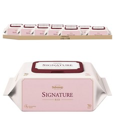 Bebesup Signature系列 嬰幼兒濕紙巾 紅色款 10包, 70張