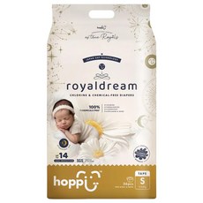 hoppi 皇家系列 嬰兒黏貼型尿布 4~8kg, S, 56片