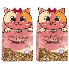 3baby 三個寶 Meet遇見 無穀什錦凍乾貓食飼料 特級銀魚, 1kg, 雞肉, 2包