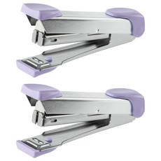 MAX 美克司 新型釘書機 HD-10 粉彩紫 - 輕巧方便 辦公必備, 2個