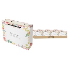 Lead home 可愛花朵塗層購物袋 (大), 混合顏色, 40個