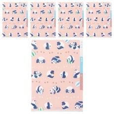 日本 MIDORI 3層資料夾 A5, 熊貓, 5個