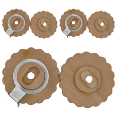 夢小餅乾膠帶台, 尺寸: Ø6.2x2cm, 材質: 櫸木, 膠帶台, 3個