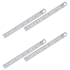 SHINWA 鶴龜 鋼直尺 鐵尺 不鏽鋼直尺 直尺 全公分 日本製 15cm, 13005, 4支