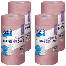 Scott 可麗舒 易起泡拋棄式抗菌洗碗布, 40張, 4捲, 玫瑰粉