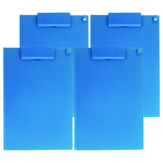 ABEL 力大牌 隨意型板夾A4, 藍色, 4個