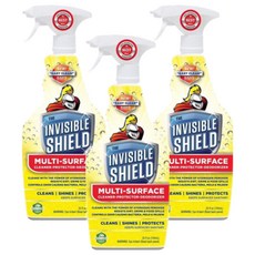 INVISIBLE SHIELD 奈米撥水亮光清潔劑 多用途抗菌除臭型 劃時代清潔二合一, 740ml, 3瓶