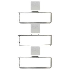 Easy 易立家 304不鏽鋼廚房紙巾架 免釘免鑽, 透明色貼片, 3盒