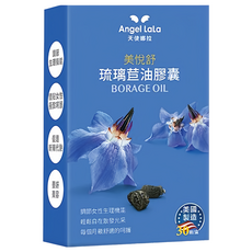 Angel LaLa 天使娜拉 美悅舒 琉璃苣油膠囊, 調節生理機能，呵護女性健康，每月舒適輕鬆，越來越美，美國製造，30顆/盒, 1盒