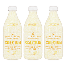 LITTLE ISLAND 壽滿趣 紐西蘭小島有機高鈣植物奶 紐西蘭原瓶進口 無乳製品 全素可, 1L, 3瓶