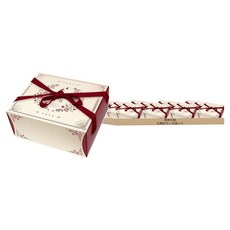 Pomei 博美 抽屜盒 附繩, 花開好日 米色 + 紅色, 40個