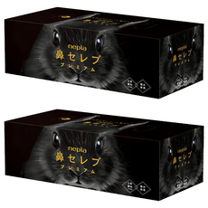 王子製紙 nepia 鼻子專用保濕面紙【盒裝面紙、保濕、柔軟舒適】, 1入, 2盒