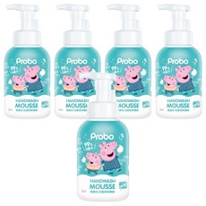 博寶兒 佩佩豬 抗菌洗手慕絲 350ml 添加肌膚潤澤成份 保濕柔嫩光滑, 清新果香, 5瓶