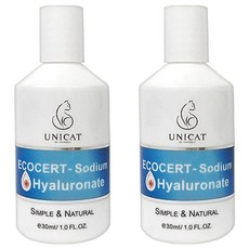 UNICAT 變臉貓 Ecocert 玻尿酸保濕原液 30ml 雙分子技術補水 保水 鎖水, 2瓶