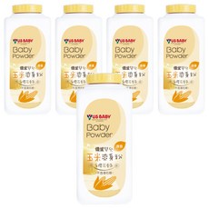 US baby 優生 玉米爽身粉 白櫻花香氛, 蘊含天然玉米澱粉,不含滑石粉, 150g, 5瓶