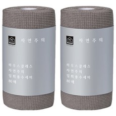 House Class 自然主義拋棄式菜瓜布 灰色 1個 80入, 2個