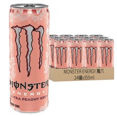 MONSTER ENERGY 魔爪 超越蜜桃閃耀碳酸能量飲料，零糖低卡，355ml*24罐
