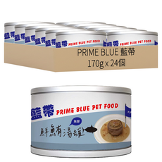 PRIME BLUE 藍帶 高級無穀無膠湯罐 全犬全貓全齡共用罐頭點心, 24個, 鮮鮪, 170g