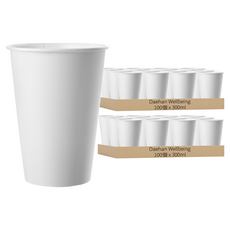 Daehan Wellbeing 無印刷外帶紙杯 300ml, 100個, 2組