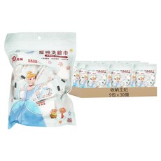 收納王妃 迪士尼壓縮洗臉巾 花花仙杜瑞拉 200 x 200mm, 30個, 9包