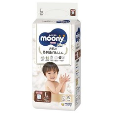 滿意寶寶 moony 日本版 頂級有機棉褲型尿布, L, 36片