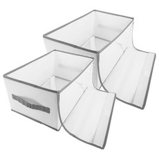 Reddot 紅點生活 防塵衣物分隔收納盒 升級加蓋款 無格, 白色/透明色, 2個