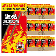 nulife 生活 泡沫紅茶, 古法高溫萃取, 嚴選自然紅茶茶葉, 溫和回甘口感, 300ml x 24入, 72入