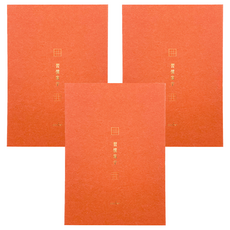 conifer 綠的事務 A4習字計畫 習慣寫字 田字格, 珊瑚色, 3本