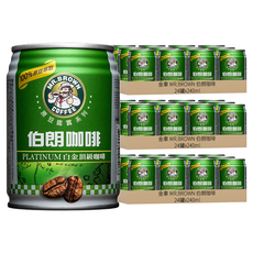 金車 MR.BROWN 伯朗咖啡 原豆鑑賞系列 Platinum 白金頂級咖啡, 240ml, 72罐